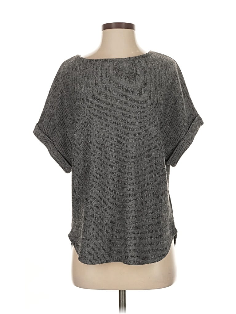 Pre-owned Max Studio Short Sleeve T-shirt In Gray
