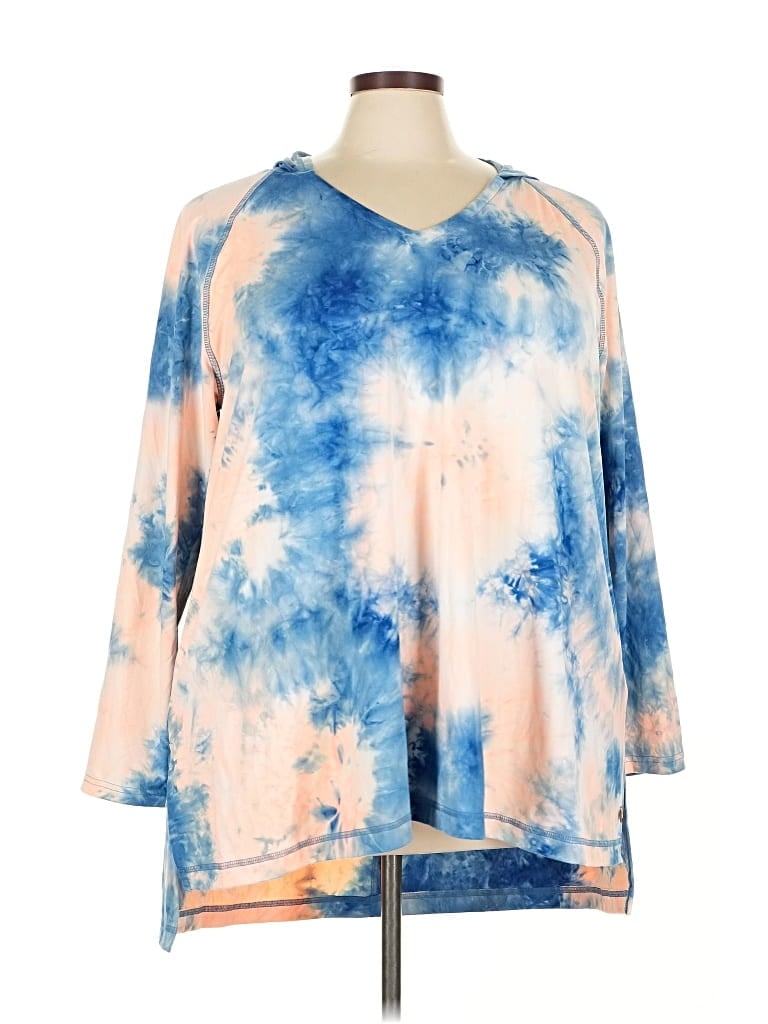 Pre-owned Livi 3/4 Sleeve T-shirt In Blue