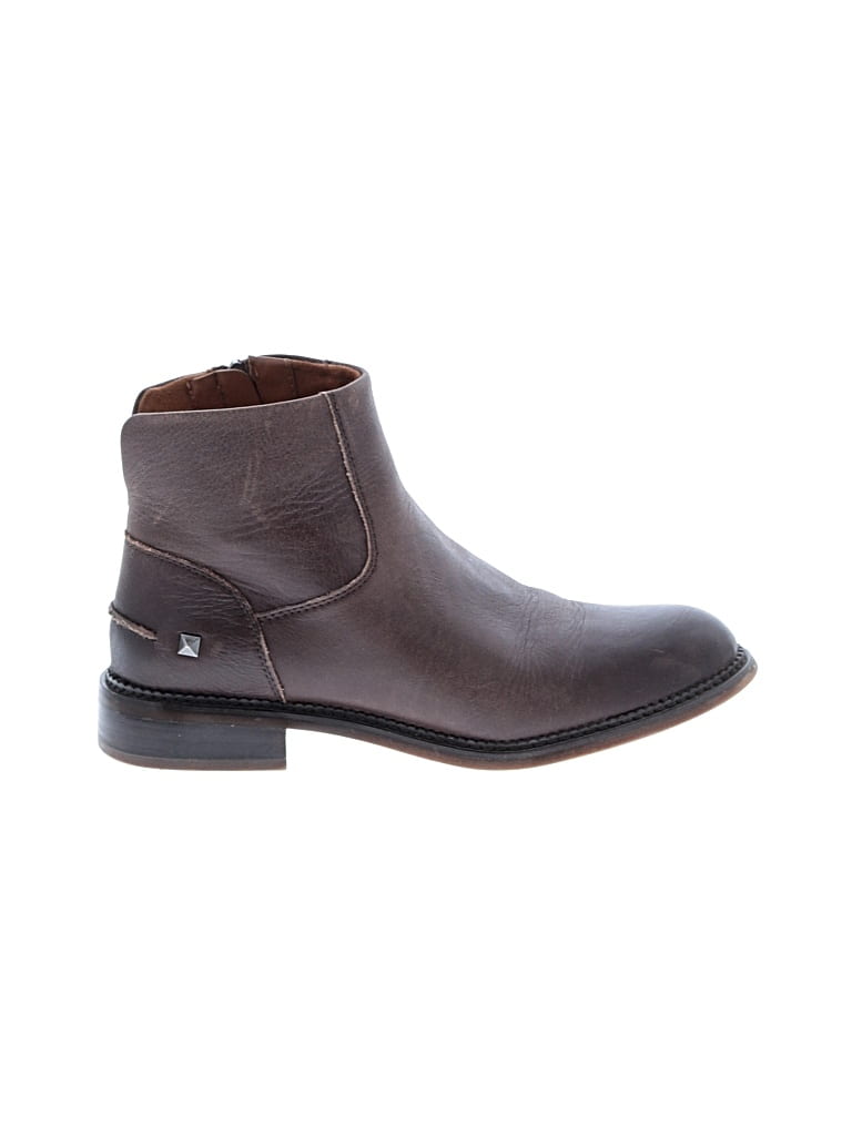 Pre-owned Franco Sarto Ankle Boots In Brown