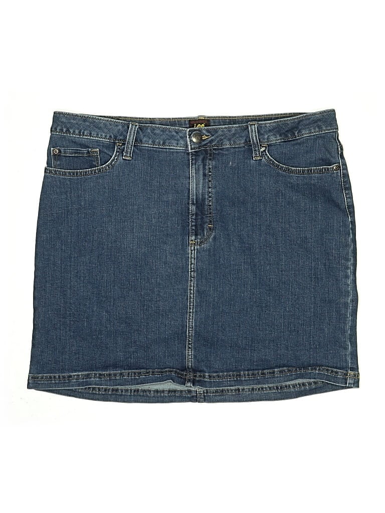 Pre-owned Lee Denim Skirt In Blue