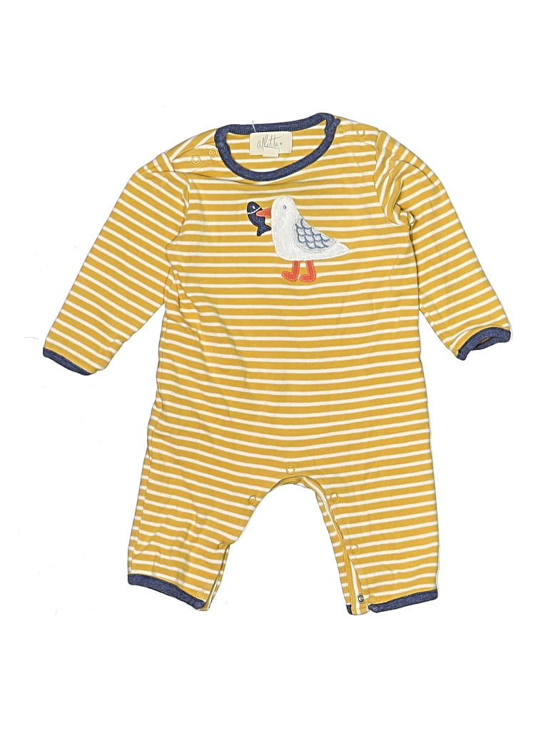 Pre-owned Albetta Babies' Long Sleeve Onesie In Yellow