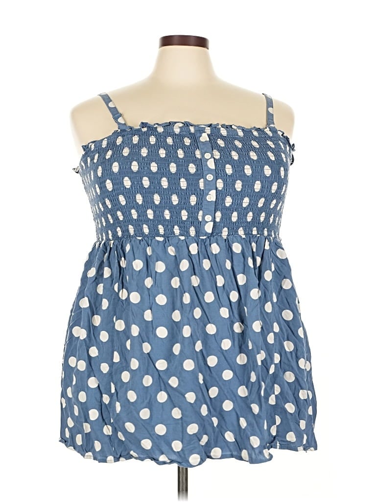 Pre-owned Torrid Sleeveless Top Blue Strapless Neckline Tops