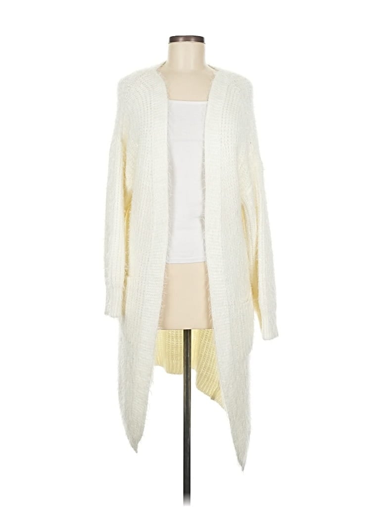 Pre-owned Farm Rio Cardigan Sweater In White