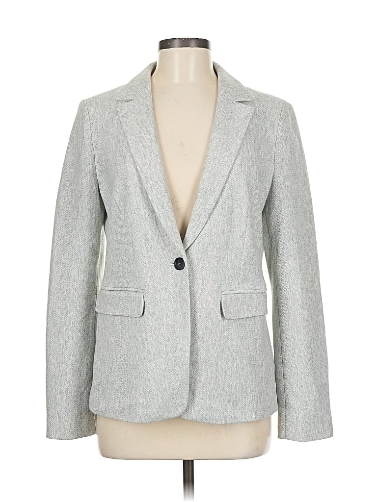 Pre-owned Ann Taylor Loft Blazer Jacket In Gray