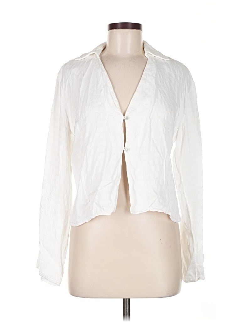 Pre-owned Mexx Long Sleeve Blouse In White