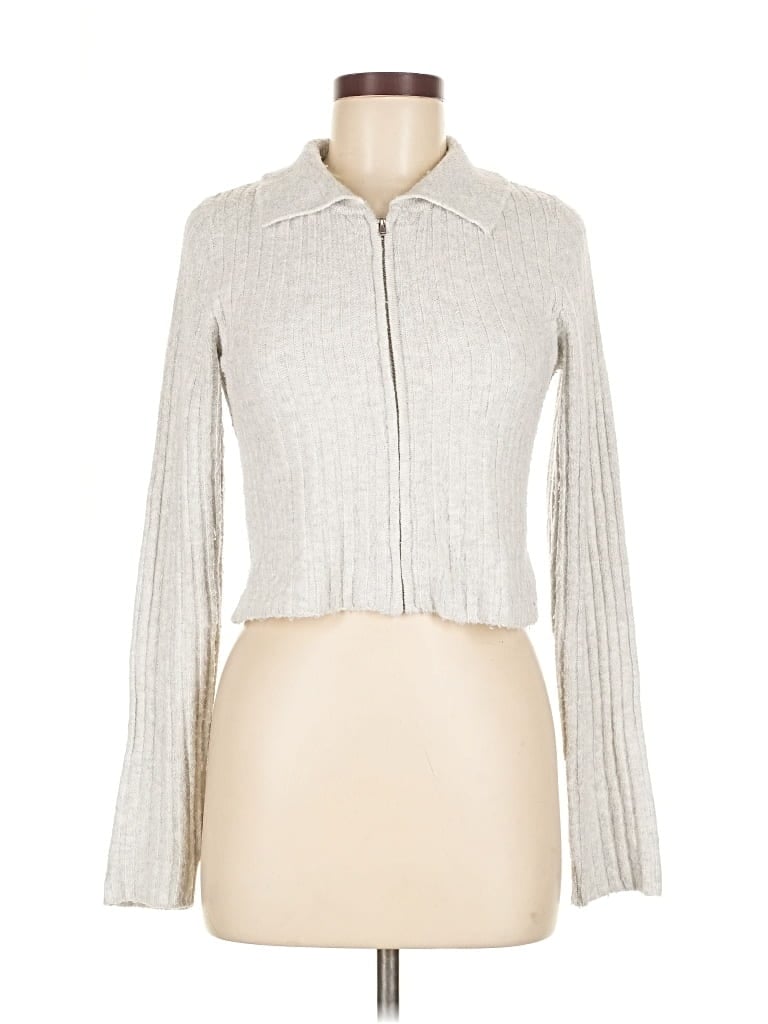 Pre-owned William Rast Cardigan Sweater In Silver