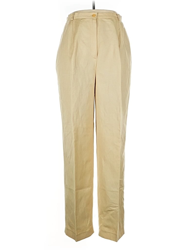 Pre-owned Harve Benard By Benard Holtzman Linen Pants In Gold