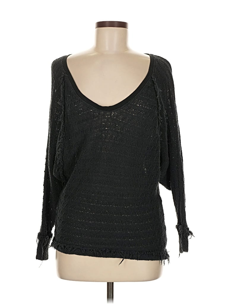 Pre-owned We The Free Pullover Sweater In Black