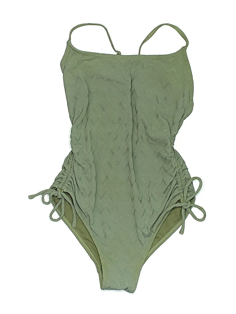 Pre-owned Roxy One Piece Swimsuit In Green