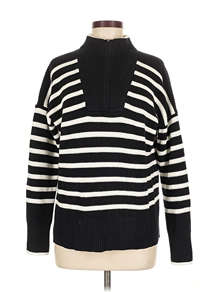 Pre-owned Lands' End Turtleneck Sweater In Black