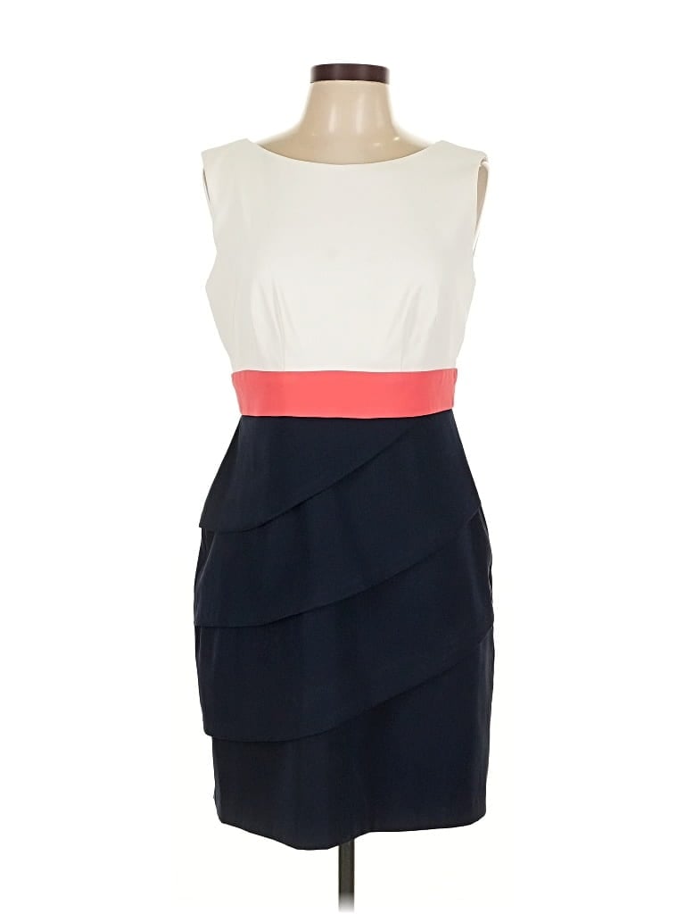 Pre-owned Connected Apparel Cocktail Dress In White