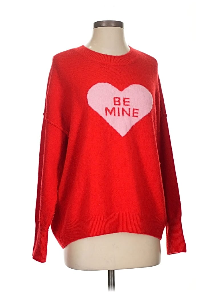 Pre-owned Vince Camuto Pullover Sweater In Red