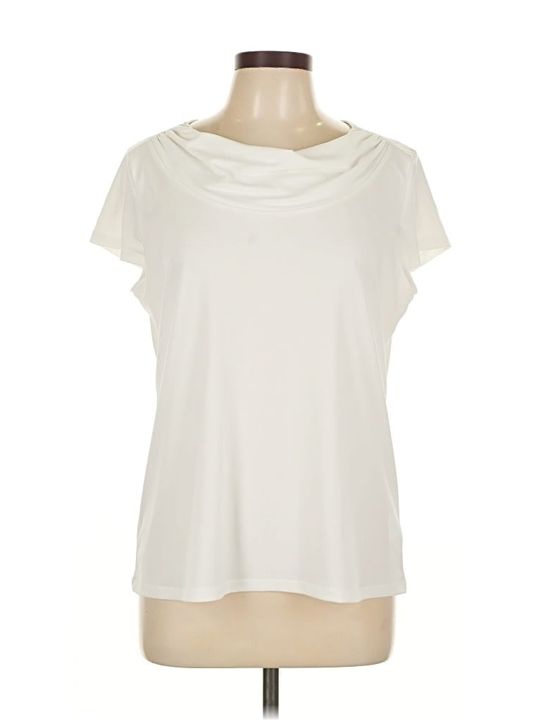 Pre-owned Kasper Short Sleeve T-shirt In White