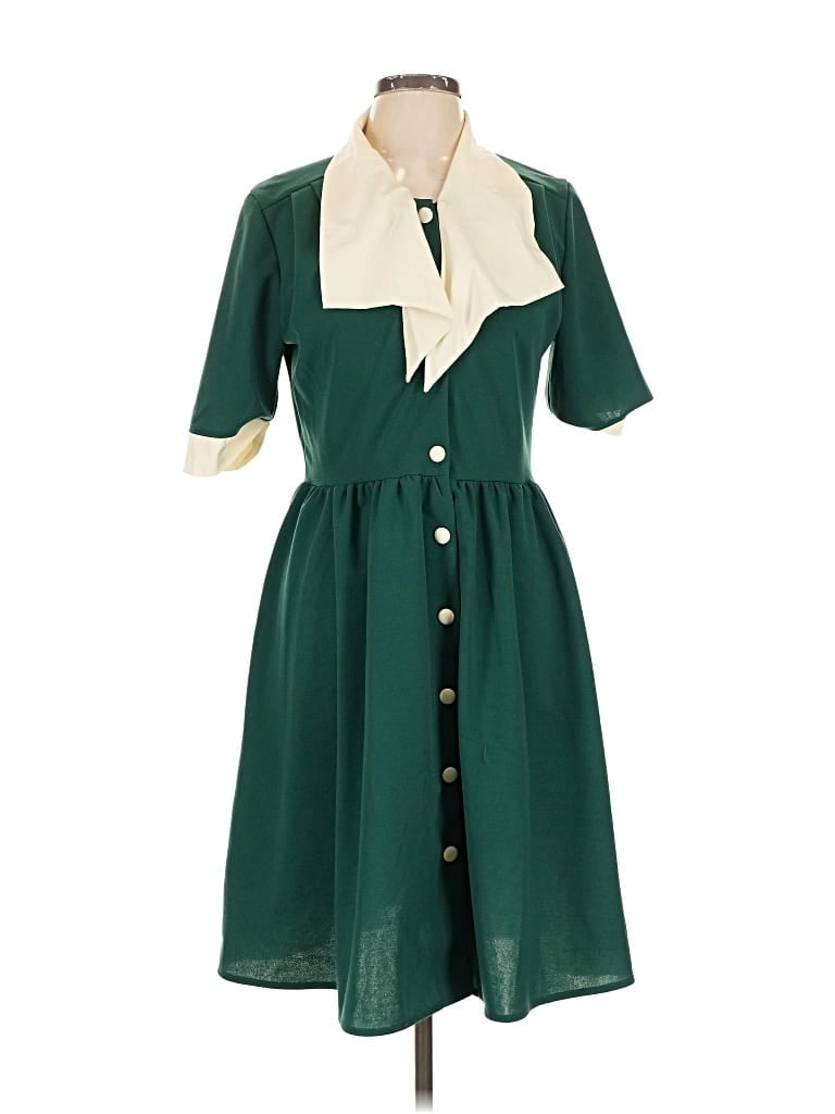 Pre-owned Unbranded Casual Dress In Green