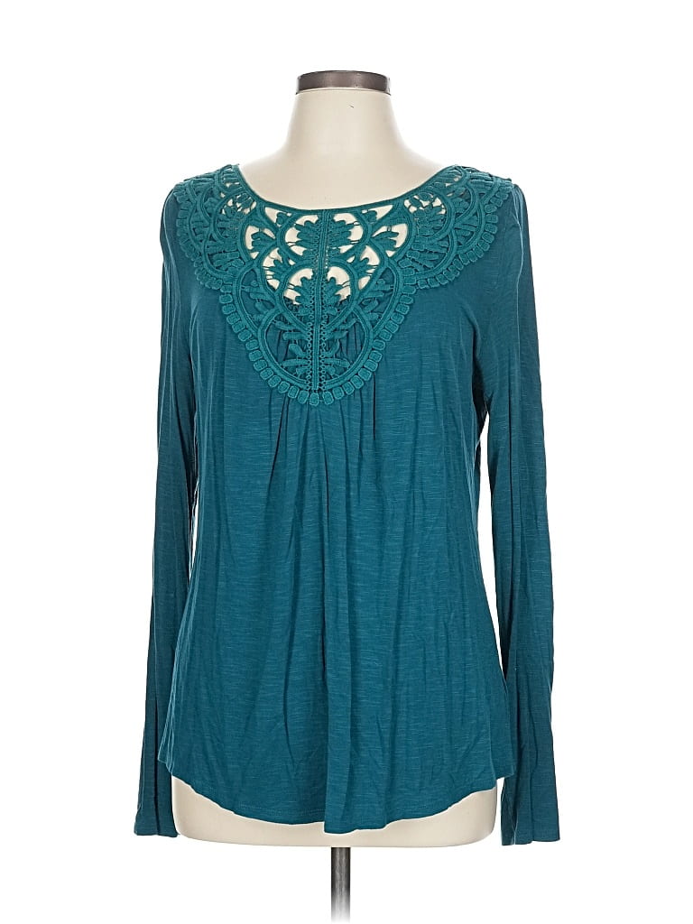 Pre-owned Meadow Rue Long Sleeve Blouse In Blue