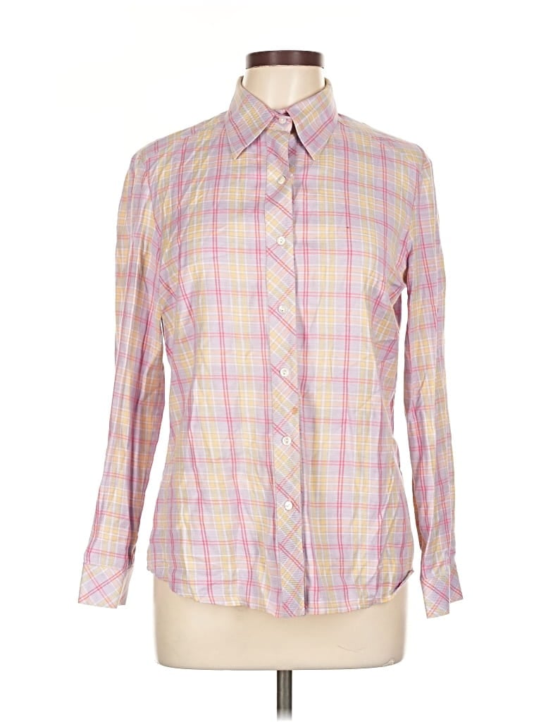 Pre-owned Leggiadro Long Sleeve Button Down Shirt In Pink