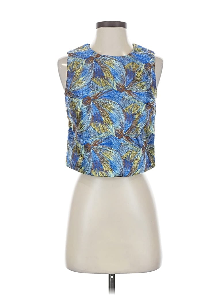 Pre-owned Sam Edelman Sleeveless Blouse In Blue