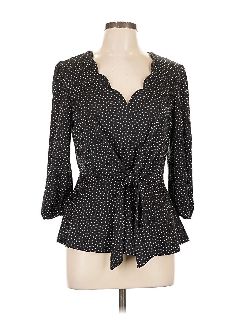 Pre-owned Meraki 3/4 Sleeve Blouse In Black