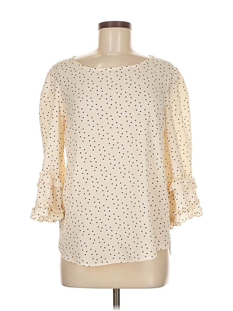 Pre-owned Max Studio 3/4 Sleeve Blouse In White