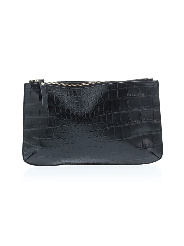 Pre-owned Talbots Leather Clutch In Black