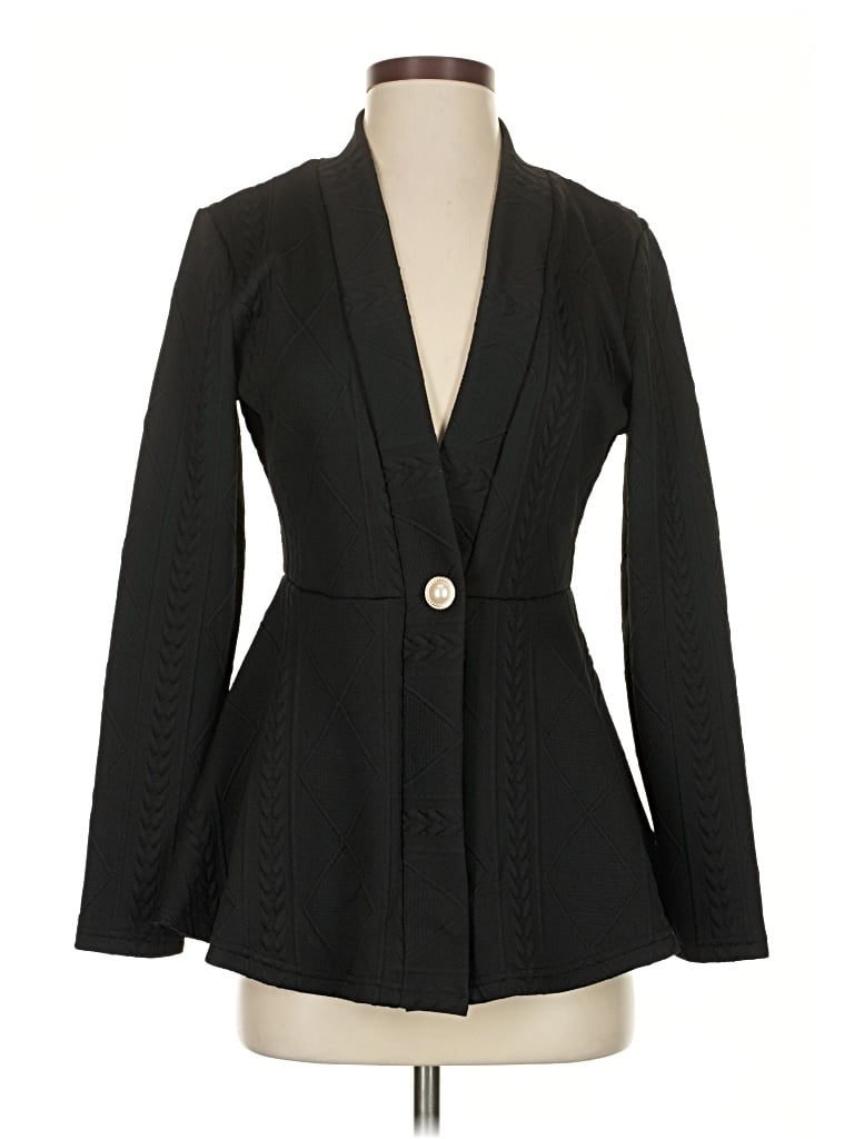 Pre-owned Unbranded Blazer Jacket In Black