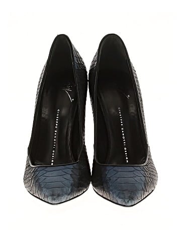 Giuseppe Zanotti Leather Snake Embossed Heels (view 2)