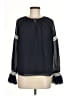 J.Crew 100% Polyester Blue Black Long Sleeve Blouse Size M - photo 1