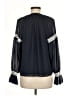 J.Crew 100% Polyester Blue Black Long Sleeve Blouse Size M - photo 2