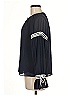 J.Crew 100% Polyester Blue Black Long Sleeve Blouse Size M - photo 5