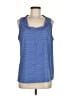 Joe Fresh 100% Polyester Blue Sleeveless Blouse Size M - photo 1
