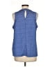 Joe Fresh 100% Polyester Blue Sleeveless Blouse Size M - photo 2