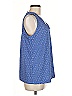 Joe Fresh 100% Polyester Blue Sleeveless Blouse Size M - photo 4