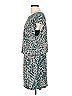 AB Studio Print Teal Casual Dress Size L - photo 5