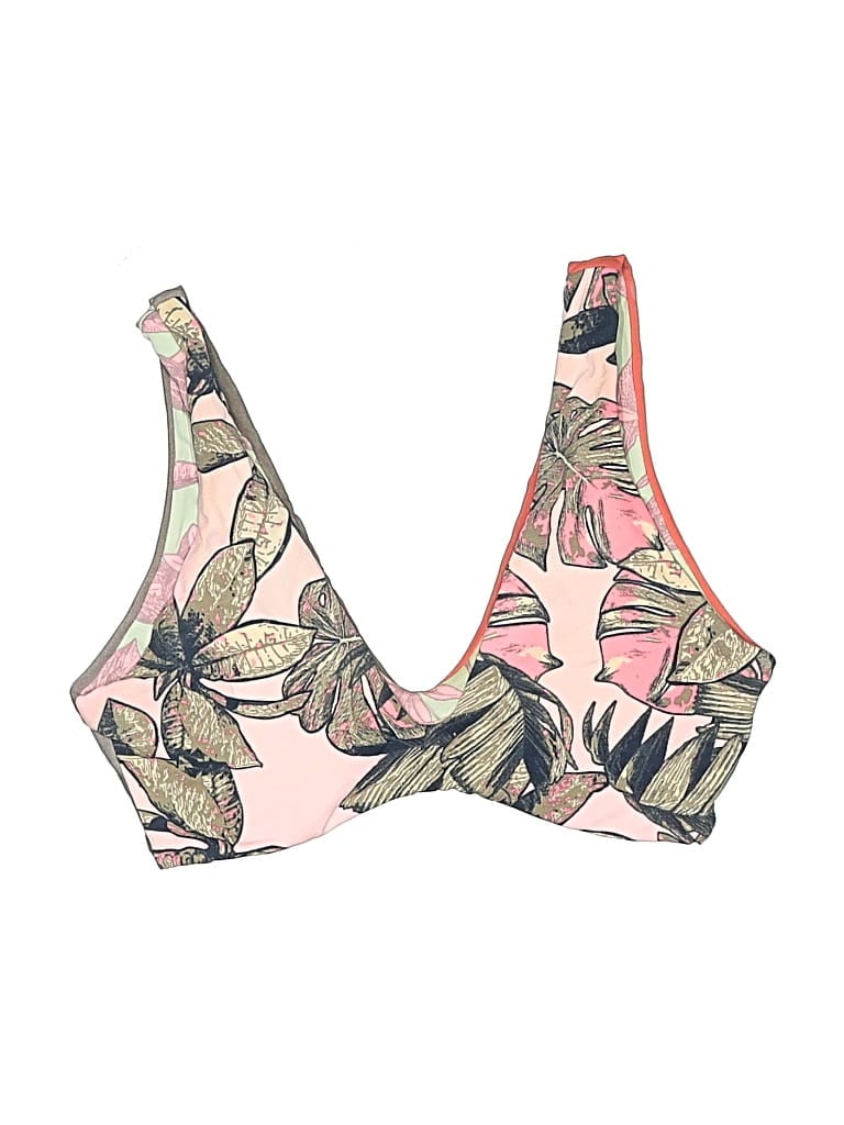 Pre-owned Maaji Swimsuit Top Pink Print Pattern Swimwear