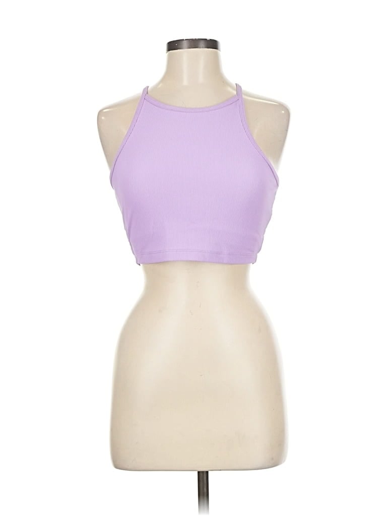 Pre-owned Loveshackfancy Tank Top Purple Halter Neckline Tops