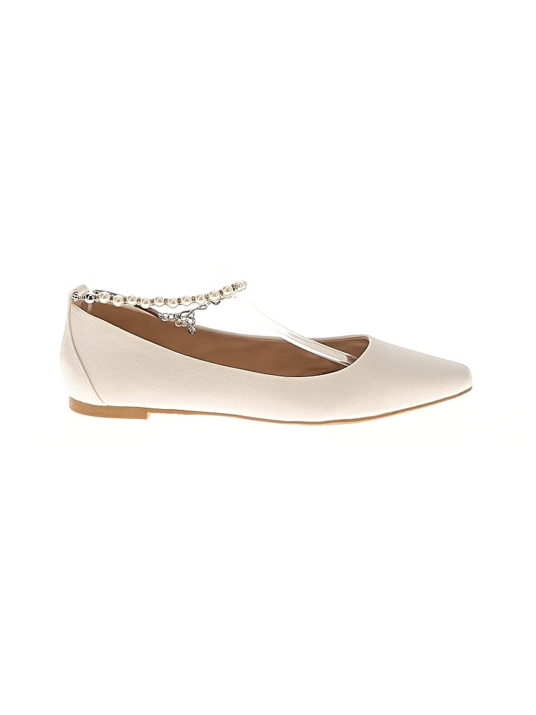 Pre-owned Badgley Mischka Flats In White