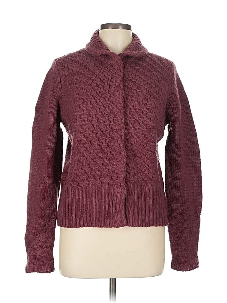 Pre-owned Worth Cardigan Sweater In Burgundy