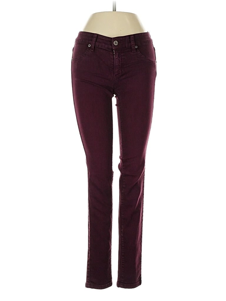 Pre-owned Unbranded Jeans In Burgundy