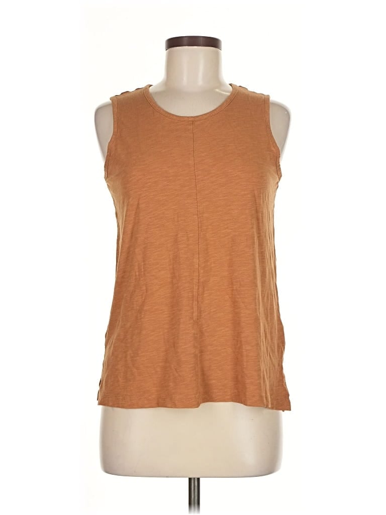 Pre-owned Max Studio Sleeveless Top Brown Scoop Neck Tops