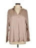 Lush Tan Long Sleeve Blouse Size L - photo 1