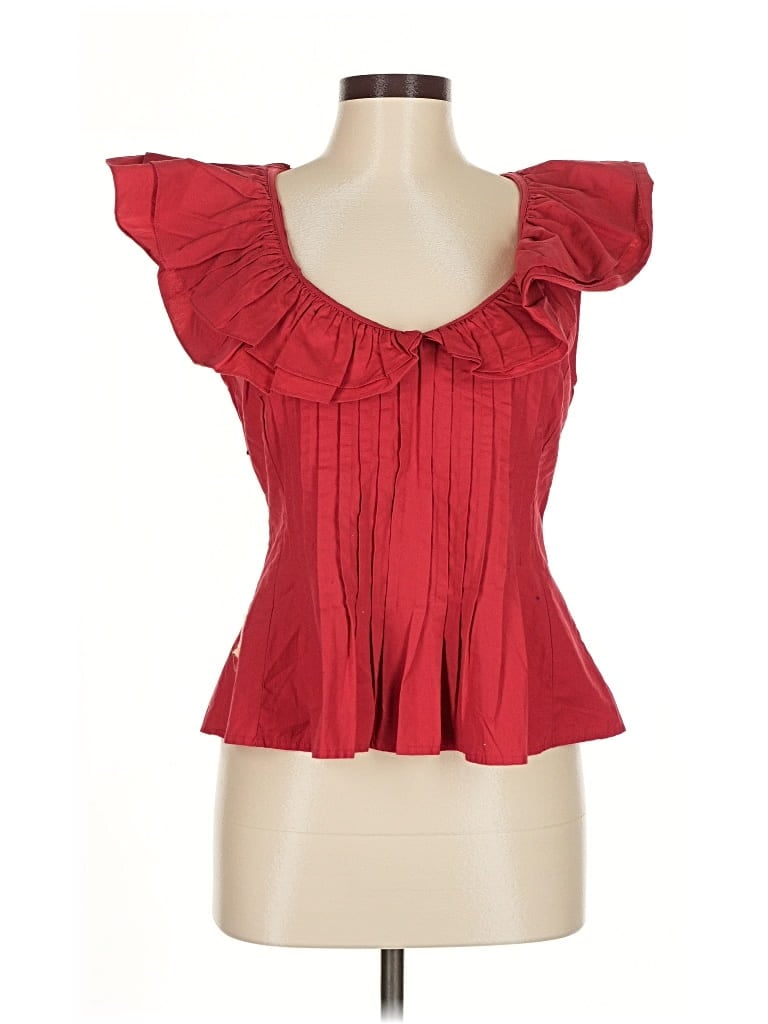 Pre-owned Forever That Girl For Anthropologie Sleeveless Blouse In Red