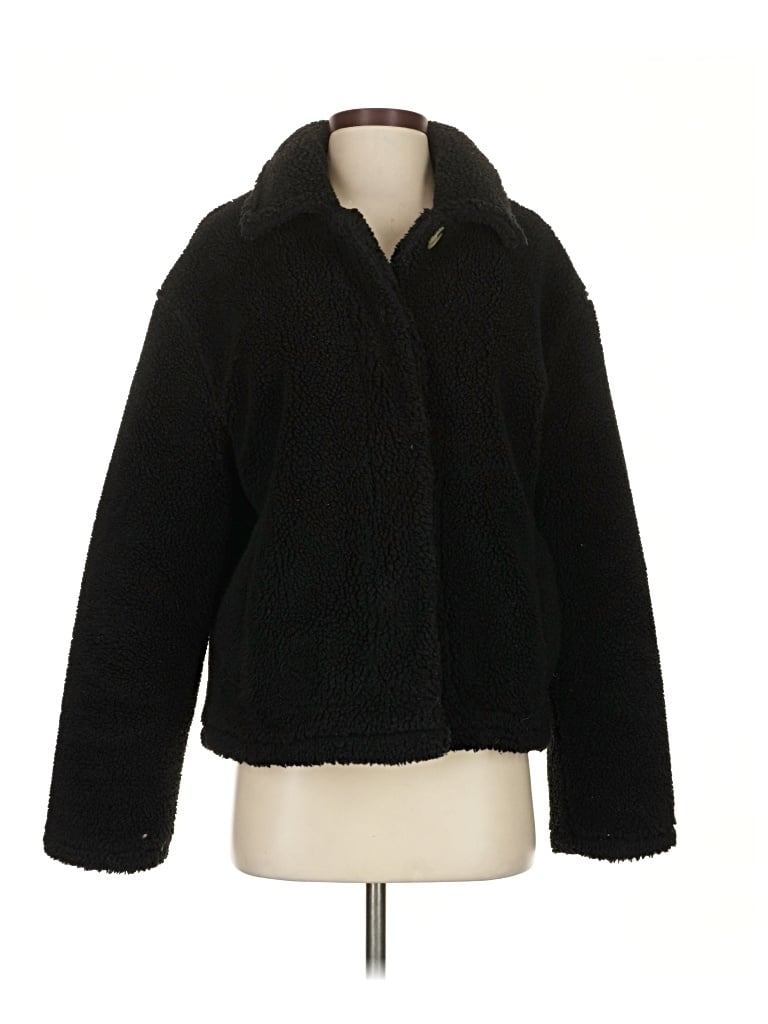 Pre-owned Lucky Brand Faux Fur Jacket In Black