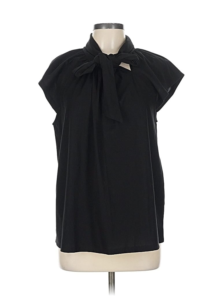 Pre-owned Ann Taylor Short Sleeve Polo Shirt In Black