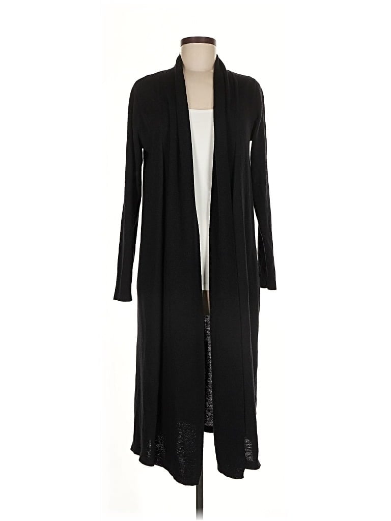 Pre-owned Eileen Fisher Wool Coat In Black