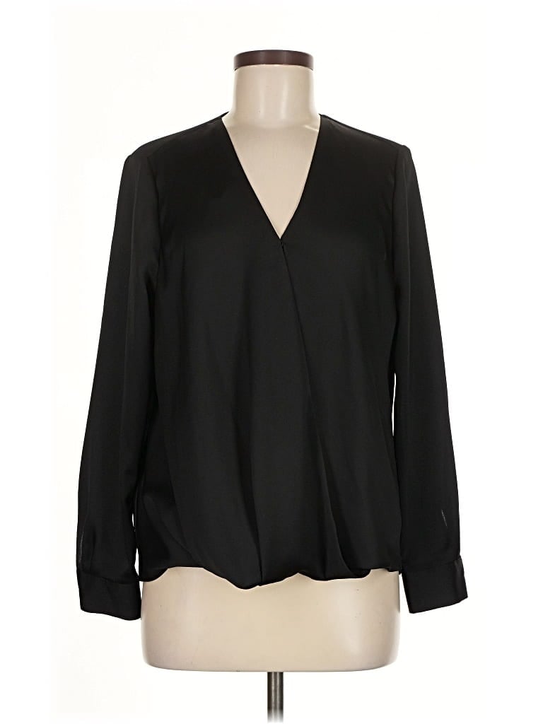 Pre-owned Vince Camuto Long Sleeve Blouse In Black