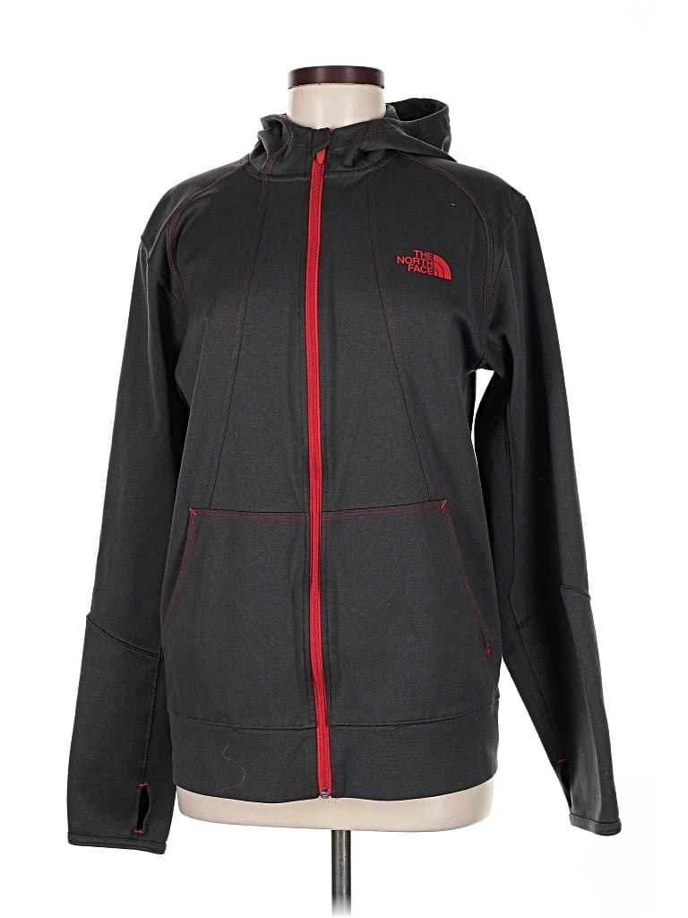Pre-owned The North Face Zip Up Hoodie In Black