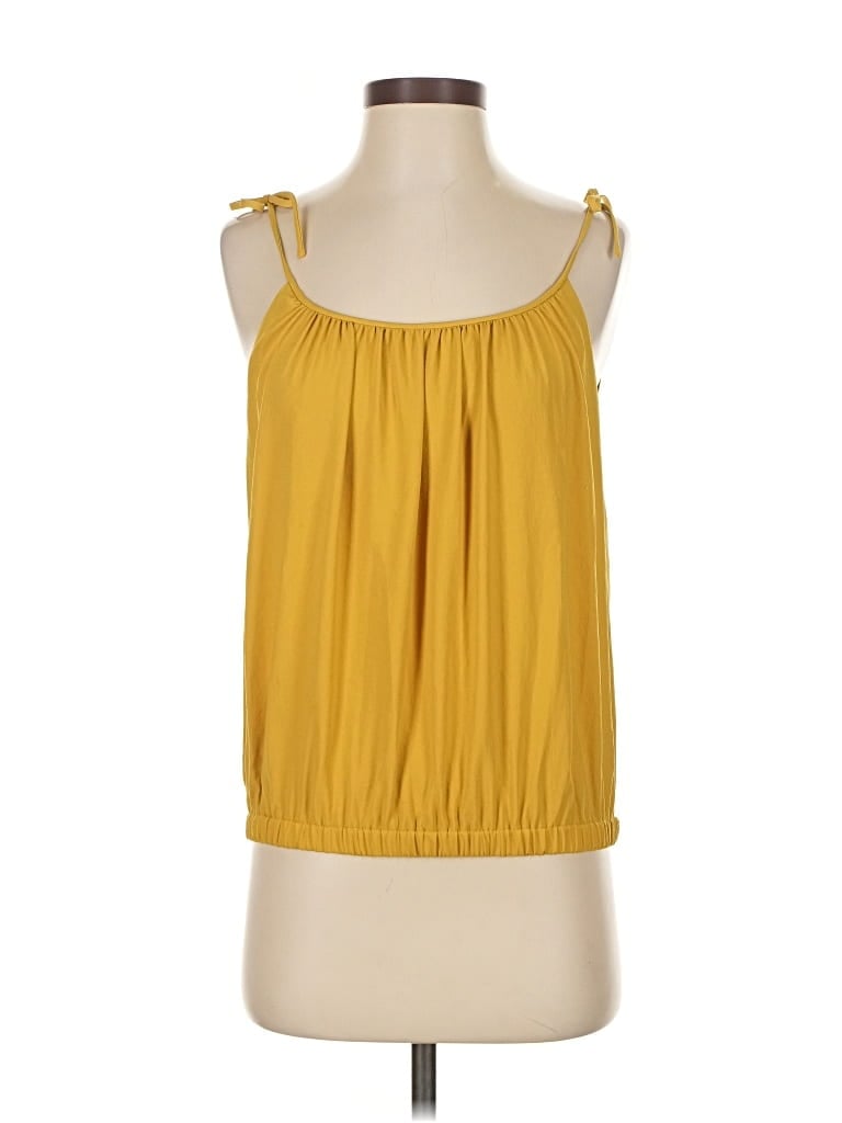 Pre-owned Theory Sleeveless Blouse In Yellow