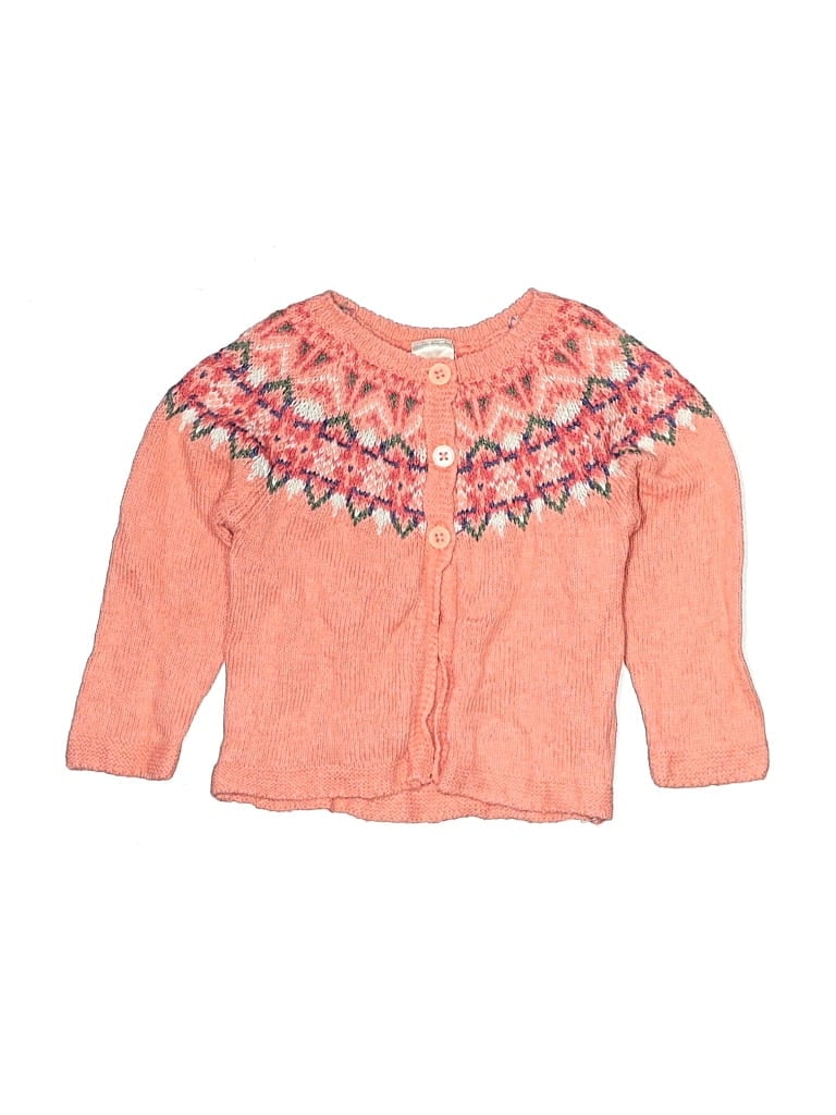 Pre-owned Baby B'gosh Babies' Cardigan Sweater In Orange