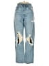 AGOLDE 100% Cotton Graphic Blue Jeans Size 22 - photo 1