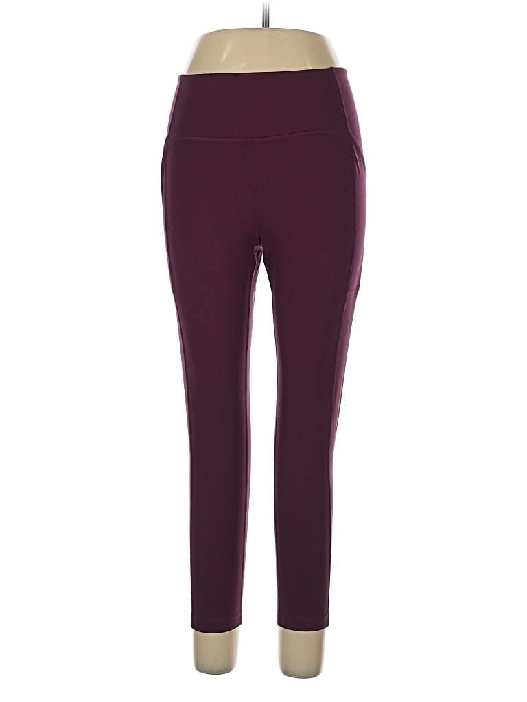 Pre-owned Girlfriend Collective Active Pants In Burgundy